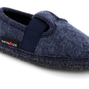 Μάλλινα Παντοφλάκια Μπλέ Haflinger Joschi Jeans.