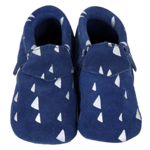Μοκασίνια αγκαλιάς μπλέ σουεντ Lait Et Miel Navy Suede Moccasins
