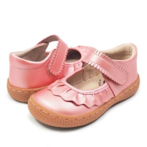 Ruche Guava Shimmer Smoth leather Ρόζ.