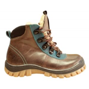 Emel E2459-7 Μποτάκι Παιδικό Δερμάτινο Καφέ Αδιάβροχο με επένδυση