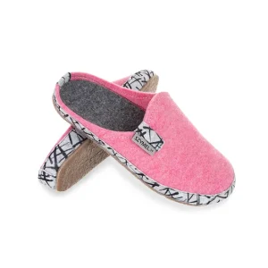 Μάλλινες Χειροποίητες Γυναικείες Παντόφλες Ρόζ Πικάσο Szymel Pink Picasso.